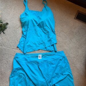 Lands' End Women's Turquoise Swim Set
